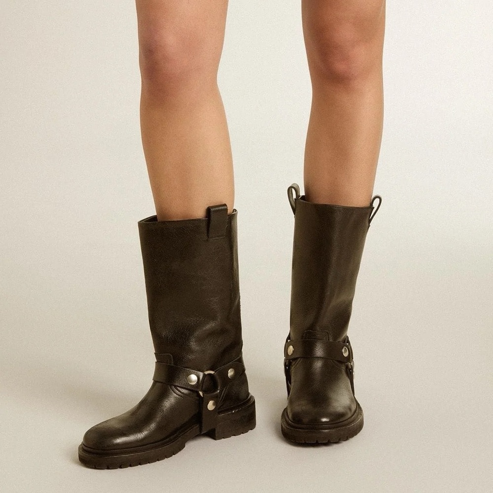 Golden Goose Kurt Moto Boots (BLACK) US10/EU40